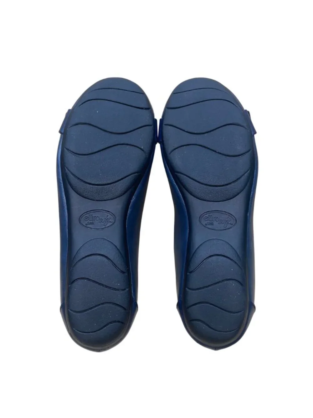 Euro Soft By Sofft Women’s Navy Buckle Strap Round Toe Slip-On Flat Shoes 8M